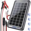POWOXI - Caricabatterie solare per auto MPPT aggiornato da 15 W e caricabatterie solare a goccia per batteria per auto, 12 V, portatile, impermeabile, driver di ricarica MPPT integrato per 12 V, auto,