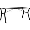 vidaXL Telaio Gambe a Y per Tavolo da Pranzo 160x80x73 cm in Acciaio, gamba in ferro, gambe in ferro, gambe per tavoli, gambe per tavolo