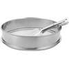 OSOLADY 1 setaccio per terriccio da giardino con pala - Setaccio rotondo da giardino in acciaio inossidabile - per terriccio - per sabbia, vassoio per attrezzi da 25 cm/9,8''