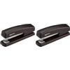 Amazon Basics - Cucitrice con 1000 Punti Metallici, Capacità 10 Fogli, Base in Gomma Antiscivolo, Ideale per Casa, Ufficio, Nero (Confezione da 2)