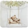 Ceba Baby® Fasciatoio Materassino - Fasciatoio neonato morbido - Cuscino Fasciatoio Lavabile per bambine e bambini - certificato Öko-Tex - impermeabile - 75x72 cm Orsetto sull'altalena