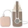 FTVOGUE Borsa Scaldabiberon Scaldabiberon Portatile Regolabile a 3 Temperature per il Collegamento All'alimentazione Mobile (BROWN)