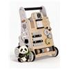 KiddyMoon Girello in legno per neonati e bambini piccoli supporto per imparare a camminare giocattolo Montessori multifunzionale - Nero - Bianco