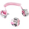Rynvarl guinzaglio per bambini 2,5M con Chiave, Braccialetto Anti-perso da Polso Regolabile 360°, Bracciale Sicurezza Antimarrimento per Bambino Passeggiate - Rosa