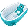 SANOTO Vasca da bagno per bambini 0-36 mesi, Gonfiabile Pieghevole Antiscivolo Morbido Vasca Da Bagno per Bambini Neonati, Navicella Portatile Bagnetto Pieghevole Bambino - Blu