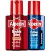 Alpecin Shampoo per caffeina doppio effetto 200 ml + alpecin caffeina liquida 200 ml (shampoo anticaduta e antiforfora + liquido)