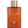 Maison Alhambra Your Touch Amber - Aromatic, Amber, Sweet, Warm - Eau de Parfum Spray Long-Lasting Fragrance for Men, 3.4 Ounce / 100 ml
