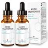 O³ Acido Ialuronico Viso - Siero Antimacchia 2x30ml | Vitamina C - Effetto Anti Età - Antirughe - Acne - Cicatrici | Vegano e Naturale | Formula innovativa