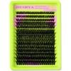 RhiVrillion Kit Ciuffetti in Scatola 15R-60D-MIX, Ciglia Finte Autoadesive Pelo a Pelo, Extension Professionali, Naturali per Trucco a Casa e Look Intenso