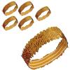 Vokenforu 5 fasce per capelli con paillettes dorate glitterate, fascia elastica per adulti, fitness, feste, prestazioni