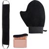 GIEEU Set Guanto Autoabbronzante 3 in 1, Self Tanning Mitt Senza Striature con Polso Elastico, Applicatore Autoabbronzante per Schiena, Corpo e Viso, Pennello Abbronzante Kit Completo