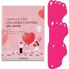 Sgjwyc Camellia Deep Collagen V Lifting Gel Mask, V-Line Lifting Viso Lifting Mask Mill Mask Collage Maschere Viso Corea Rassodante Pelle Coreana (Three Box)