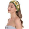 ZLYC Fascia per capelli da donna con motivo floreale, realizzata a mano all'uncinetto, stile vintage, colore: verde floreale