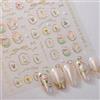 Celblisora Adesivi per nail art 5D con fiori in rilievo, centrico di tulipani, cornici geometriche irregolari, adesivi per unghie, design cavo dorato, adesivi per unghie, accessori