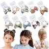 KAQILE 20 elastici per capelli per bambini con fiocco elastici colorati elastici per capelli per bambini, con coda di cavallo (colore B-10 paia (20 articoli)