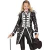 W WIDMANN MILANO Party Fashion - Frac da parata dorato da donna, Showman, elegante costume jacquard per Carnevale