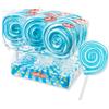CASA DEL DOLCE Roller Pop Azzurro, Mashmallow Azzurro, Display da 12 Pezzi, Incartati Singolarmente, Confezione da 1000 Grammi, Made in Italy, Senza Glutine, Idee Regalo per Compleanni e Feste