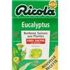 Ricola Swiss Plant Candy Eucalipto, senza zucchero con dolcificanti, scatola da 50 g