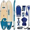Aqua Skiffo Rivage Lagoon 11.0: tavola SUP gonfiabile con set 2 in 1 (pagaia e kayak) 335x86x15 cm