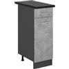 Vicco Mobiletto base per cucina R-Line, Calcestruzzo, 30 cm, PL Antracite, per la libera combinazione all'interno di sistemi cucina modulari