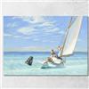 CheQuadro! Ground Swell Edward Hopper, eho18 Quadro Stampato su Tela Fine Art, Intelaiato Pronto da Appendere, assemblato a Mano, 40x30 cm