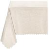 BEAUTEX Tovaglia Ornamenti damascati - tovaglia Senza Ferro - tovaglia antimacchia e di Facile Manutenzione - tovaglia, Rettangolare 160x260 cm, Champagne