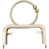 vhVHJry Clic Clac per Borse Telaio for Borsa in Metallo Liscio da 12,5 cm con Manico a Braccialetto, Accessori for Borse Fai-da-Te Chiusura Clic Clac per Borse(Gold)