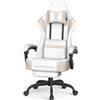Ferghana Sedia da Gaming Ergonomica,Sedia Gaming in Tessuto Tecnologico,Sedia da Ufficio con Massaggio,Cuscino Primaverile,Poggiatesta,Braccioli, Ampio Sedile Piatto,Poltrona Ufficio,Kaki