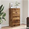 Generic Jiangboyue-855890 - Credenza con 6 cassetti, in legno anticato, 50 x 34 x 96 cm