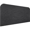 DHOME Testiera Imbottita Liscia Curva in Tessuto Aqualine Altezza 70cm da Parete Fonoassorbente Testiere Assorbenti Testata Letto Camera da Letto (Nero, 160cm)