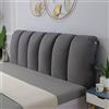 ZCXRYFL Cuscini Testiera Letto Matrimoniale Singolo Una Piazza E Mezza Copri Testata Letto Imbottita, Schienale Letto Grandi Cuscino da Lettura Anti-collisione Copripiumino Lavabile(140x50cm,Grey1)