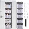 Fentar Confezione da 2 organizer da appendere alla porta, grande capacità, con 5 tasche in rete, robusto retro della porta, soluzioni versatili per armadio, camera da letto, giocattoli, vestiti, scarpe (32 x