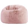icon Classico Pouf Bambini, Rosa Chiaro, Coniglio Pelliccia Falsa, Poltrona Sacco con Riempimento Incluso, Pouf Sacco, Sedia Bambini, Mobili Camera da Letto