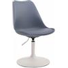 CLP Sedia Pranzo Regolabile Maverick In Polipropilene I Sedia Design Rosa Scandinavo Base Tonda In Metallo, Colore:grigio, Colore del telaio:bianco