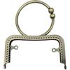 vhVHJry Clic Clac per Borse Telaio for Borsa in Metallo Liscio da 12,5 cm con Manico a Braccialetto, Accessori for Borse Fai-da-Te Chiusura Clic Clac per Borse(Bronze)
