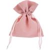 Generic Lotto di 12 Sacchetti portaconfetti in Cotone Vari Colori 10x12 cm BOMBONIERA Porta Confetti (Rosa)