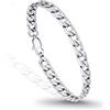 PROSTEEL Bracciale da uomo largo 6/9/13 mm, in acciaio inox, a maglie pesanti, lunghezza 19 cm, 21 cm, 23 cm a scelta, Eine Grösse, Acciaio inossidabile, Nessuna pietra preziosa