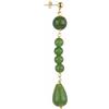 IN Lebole Collezione The Stone XOR Mono Orecchino da Donna in Ottone Pietra Verde Oliva