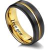 OTXIXTO Anelli Promessa Personalizzati per Coppie Acciaio Inossidabile Anelli Uomo Donna Incisione Nome Testo Set Fedi Nuziali Regalo San Valentino Vestibilità Confortevole (A4)