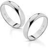 Donipreziosi Coppia Fedine Personalizzabili in Argento 925 con Incisione Nome e Data - 2 Anelli Fidanzamento Lui e Lei - Fedina Personalizzata Uomo Donna - Regalo San Valentino, Anniversario - Argento