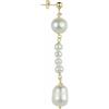 IN Lebole Collezione The Stone XOR Mono Orecchino da Donna in Ottone Pietra Perla