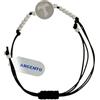 Holyart Bracciali in argento e oro: Bracciale cordino medaglietta argento 800 tau