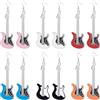 UNICRAFTALE UNICRAFTAL 6 Paia Orecchini Pendenti per Chitarra in Lega Nero Bianco Musica Basso Orecchini per Chitarra Elettrica Strumento Punk Orecchini Pendenti Gioielli per Donne Ragazze Adolescenti Amanti