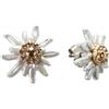 Alpenflüstern DOR054 - Orecchini per costume tradizionale bavarese, con strass, colore: Bianco
