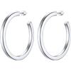 PROSTEEL Argento 60MM Oro Orecchini Donna a Cerchio Colonna Quadrata Vuoto Oversize Y2K Rétro Affascinante Pendolarismo Vacanza Festa Orecchini Combinazioni di Impilamento