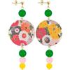Lebole Maison Orecchini The Colorful Circle Verde Rosa Giallo