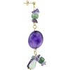 Lebole Maison Orecchino Mix & Match The Circle Singolo Palla Viola Pietre Viola