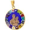 SHALOM - Ciondolo Murrina Sant'Antonio, Argento 925 E Vetro Di Murano. Diametro 2,3 Cm