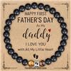 AILUOR Regali per la prima festa del papà per il nuovo papà, Bracciale da uomo con perline elastiche per gli uomini Regali di anniversario da parte della moglie (First Fathers Day As My Daddy-B)