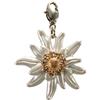 Alpenflüstern Ciondolo per costume tradizionale bavarese a forma di stella alpina grande per Charivari o collana tradizionale (bicolore) AAH178, metallo non pregiato